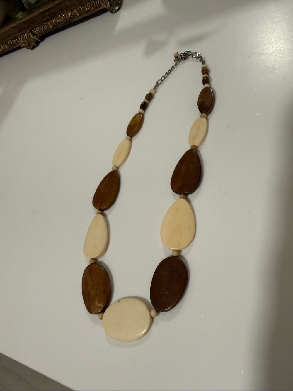 Vintage Wood Bead Necklace